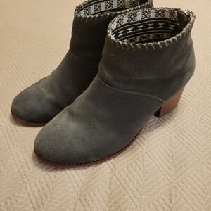 Toms Charcoal Ankle Booties